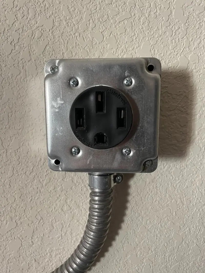 NEMA 14-50 outlet installed for Electrical Panel Upgrade in Woodway